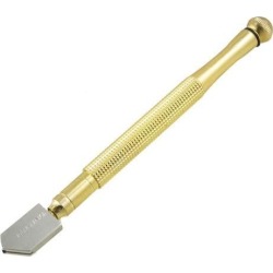 Gold Tone Metal Nonslip Grip Wheel Blade Glass Cutter 2mm-10mm