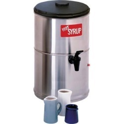 Wilbur Curtis Syrup Warmer 2.0 Gallon Syrup Container - Stainless Steel and Temperature Controls - SW-2 (Each)