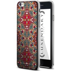 LUXENDARY RED & BLUE BOHO STYLE PATTERN DESIGN CHROME SERIES CASE FOR IPHONE 6/6S
