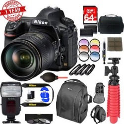 Nikon D850 45.7MP Digital SLR Camera with 24-120mm VR Lens Dual Battery Accessory Bundle