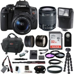 Canon EOS Rebel T6i Digital Camera with EF-S 18-55mm f/3.5-5.6 IS STM lens + kit