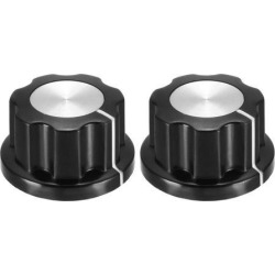 2Pcs Speaker Control Knob Power Amplifier Knob 23mm Dia. Rotary Knobs for 6mm Dia. Shaft Potentiometer