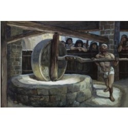 Posterazzi SAL999502 Samson Turns the Mill in Prison James J. Tissot 1836-1902 French Jewish Museum New York USA Poster Print - 18 x 24 in.