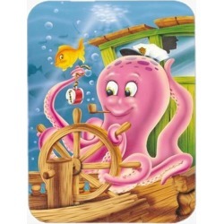 Captain Octopus Glass Cutting Board Large APH0472LCB