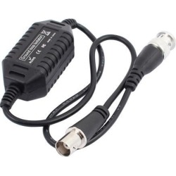 Black ABS Shell BNC Male to BNC Female Audio Noise Filter for Car Vehicle