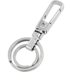 Unique Bargains Metal Double Split Ring Lobster Clasp Swivel Keychain Key Holder