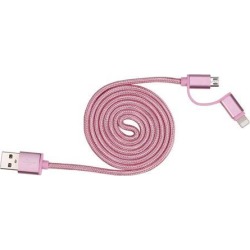 2 In 1 Super Long Micro USB Cable Mobile Phone Charging Cable Cord For Iphone