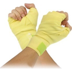 Unique Bargains Unique Bargains 2 Pcs Yellow Cotton Polyester Knuckle Hand Wrap Bandage for Boxing