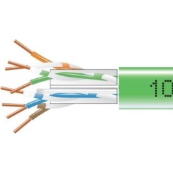 Black Box EYN879B-PB-1000 GigaTrue CAT6 550-MHz Solid Bulk Cable - Unshielded, Plenum, Green, 1000-ft. Pull Box