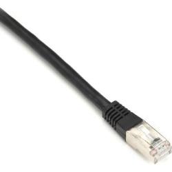 CAT6 250-MHz Shielded, Stranded Cable SSTP (PIMF), PVC, Black, 7-ft.