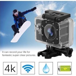 Professional Action Camera Set EK7000 Ultra HD Wireless Waterproof 12MP Wifi Sports Action Camera DV Camcorder black