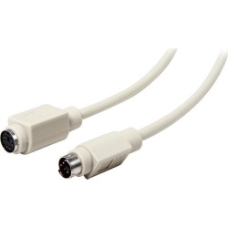 C2G 02715 PS/2 M/F Keyboard/Mouse Extension Cable, Beige (6 Feet, 1.82 Meters)