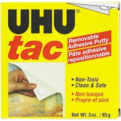 Tac Adhesive Putty, Removable/Reusable, Nontoxic, 3 oz/Pack