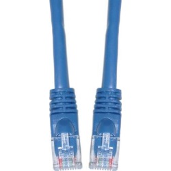 Offex Cat6 Ethernet Patch Cable, Snagless/Molded Boot, 1 foot - Blue