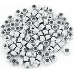100 Pcs M2.5 Stainless Steel Self-Locking Anti-loose Insertion Hex Nylock Nut