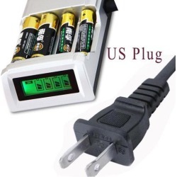 Charger Intelligent US PLUG 4 Slots AA AAA NiCd NiMh Batteries Rechargeable Battery LCD Display