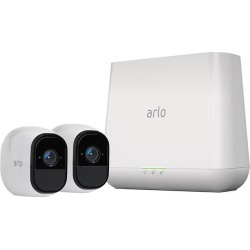 Arlo Pro Security System - 2 x Rechargeable Battery Powered Wire-Free HD Night Vision Indoor / Outdoor Security Camera with Audio and Siren.