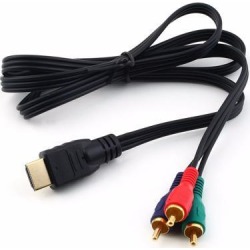 HDMI To 3RCA 3-RCA 3 RCA Video Component Connection Cable Convert Hub Cord Line Wholesale For Hdmito3 Gold Connector