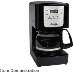 Mr. Coffee JWX3-RB Advanced Brew 5-Cup Programmable Coffee Maker, Black/Chrome