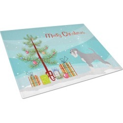 Schnauzer Christmas Glass Cutting Board Large BB8512LCB