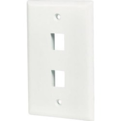 axGear RJ45 Wall Plate Cat5e Cat 6 Network Cable Socket Face Plate 2 Port
