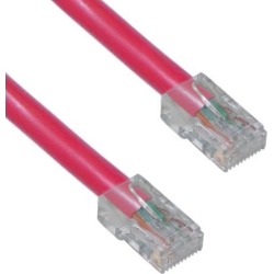 Cable Wholesale Cat 6 Ethernet Patch Cable, Bootless, 3 Foot - Red