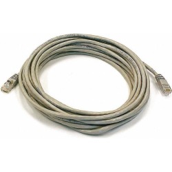 Monoprice Cat6 Ethernet Patch Cable - Network Internet Cord - RJ45, Stranded, 550Mhz, UTP, Pure Bare Copper Wire, 24AWG, 20ft, Gray