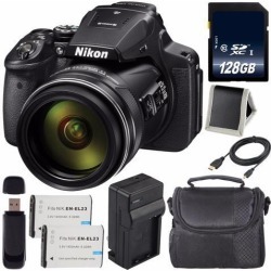 Recertified - Nikon COOLPIX P900 Digital Camera + EN-EL23 Lithium Ion Battery + Charger + 128GB SDXC Class 10 Memory Card + Case + Micro HDMI Cable +