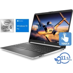 HP 15 Notebook, 15.6' HD Touch Display, Intel Core i5-1035G1 Upto 3.6GHz, 16GB RAM, 128GB NVMe SSD, HDMI, Card Reader, Wi-Fi, Bluetooth, Windows 10.
