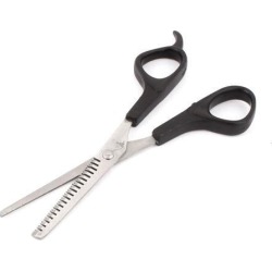 Unique Bargains 6.7' Stainless Steel Thinning Scissors Shear Barbers Salon Hairdresser Hair Cutting Black Silver Tone