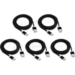 5X Micro USB 10FT Braided USB A to B Charger Data Cable Cord (U2A1-MCB-01BLK)