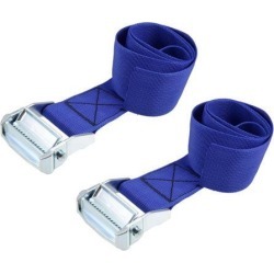 0.8M x 5cm Lashing Strap Cargo Tie Down Straps w Cam Lock Buckle 500Kg Work Load, Blue, 2Pcs