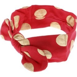 Baby Girls Bunny Cute Kids Turban Knot Dot Headband Bow Hair Band Red