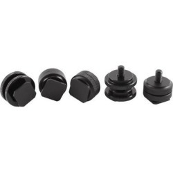 Unique Bargains Cold Foot to 1/4' Screw Hot Shoe Mount Double Nut 5Pcs for Camera Flash Holder