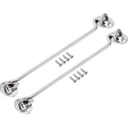 10' Cabin Hook Eye Latch Gate Door Swivel Window Door Hook Stainless Steel with Mounting Screws 2pcs