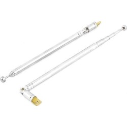2 Pcs Repairing 50cm 6 Sections Telescopic Antenna Aerial for AM FM Radio TV