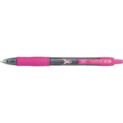 Pilot 31332 G2 Pink Ribbon Roller Ball Retractable Gel Pen, Black Ink, Fine, 1 Dozen