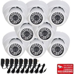 VideoSecu 8x Wide Angle View Security Camera Indoor Outdoor Weatherproof Infrared 600TVL IR Night Vision Built-in 1/3' Sony Effio CCD Vandal Proof
