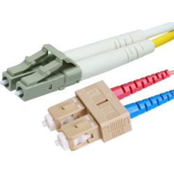 Monoprice Fiber Optic Cable - 20 Meter - Aqua 10Gb, LC/SC, Multi Mode, Duplex (50/125 Type)