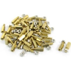 Unique Bargains 50Pcs M3x6mm Male to Female Thread Hex Standoff Spacer 10mm Body Length