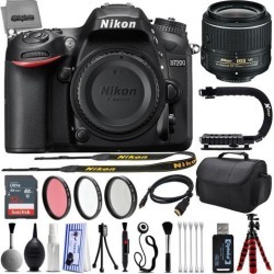 Nikon D7200 24.2MP 1080P DSLR Camera w/ 3.2' LCD - Wi-Fi & GPS Ready + Built in Flash - 6 fps + Nikon 18-55mm VR II Lens - 32GB - 25PC Kit