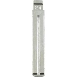 Silver Tone Uncut Insert Emergency Remote Key Blank Blade Replacement for Volvo