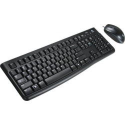 Logitech MK120 Wired USB Keyboard and Mouse - Black