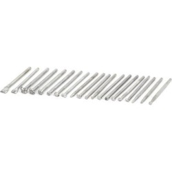 Leather Craft Saddle Making Stamp DIY Handy Tool Set Silver Tone 20 in 1