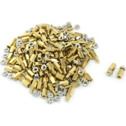 100 Pcs M3 x 6mm Male Female Hex PCB Standoff Spacers 8mm Body Length