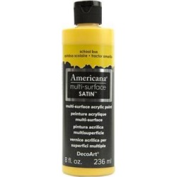 Deco Art DA515-9 Americana Multi-Surface Acrylic Paint, School Bus, 8-oz. - Quantity 1