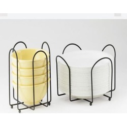 6.5W x 6.5D x 8H Iron Plate Holder 3 Ct