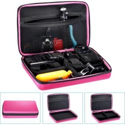 Neewer 12.2x7.8x2.6' Shockproof Carrying Case for Gopro 1/2/3/3+/4 (Rose Red)