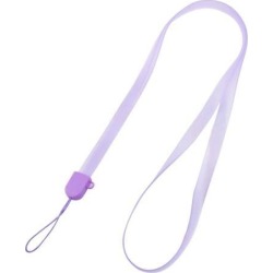 Unique Bargains Luminous Plastic Purple MP3 Cell Phone Working Card Neck Strap Lanyard Holder