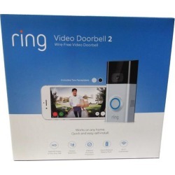 Ring Smart Home Video Doorbell 2 with 1080 HD Wide Angle Resolution